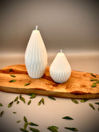 AAKHU sculptural soy wax candle set — unscented decorative candles by Beyond Candle Store