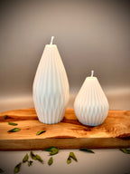 AAKHU sculptural soy wax candle set — unscented decorative candles by Beyond Candle Store