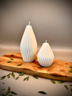 AAKHU sculptural soy wax candle set — unscented decorative candles by Beyond Candle Store