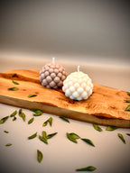 BUBBLE sculptural soy wax candle set — unscented decorative candles by Beyond Candle Store