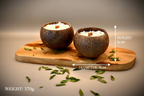 Coconut shell soy wax candle with wooden wick — Coconut & Lime scent by Beyond Candle Store