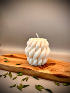 CURVES sculptural soy wax candle — unscented decorative candle by Beyond Candle Store