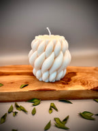 CURVES sculptural soy wax candle — unscented decorative candle by Beyond Candle Store