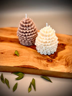 DUAL sculptural soy wax candle set — unscented decorative candles by Beyond Candle Store