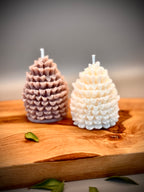DUAL sculptural soy wax candle set — unscented decorative candles by Beyond Candle Store