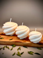 EARTH sculptural soy wax candle set — unscented decorative candles by Beyond Candle Store