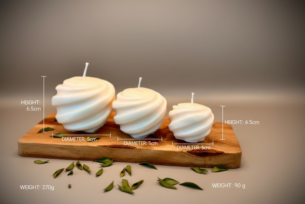 EARTH sculptural soy wax candle set — unscented decorative candles by Beyond Candle Store