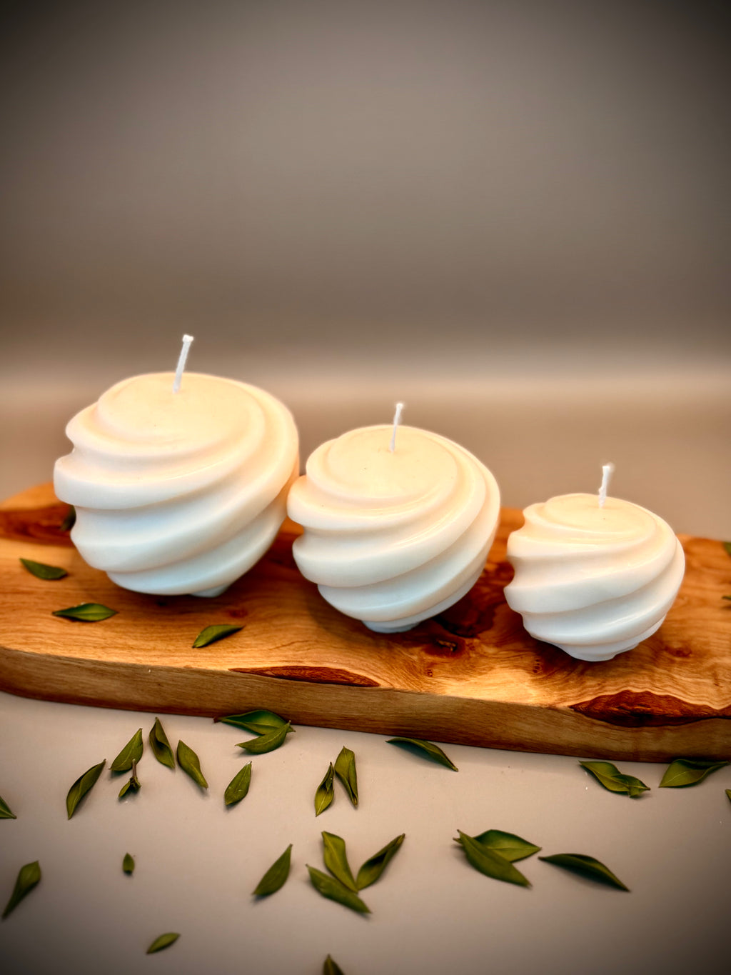EARTH sculptural soy wax candle set — unscented decorative candles by Beyond Candle Store