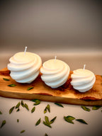EARTH sculptural soy wax candle set — unscented decorative candles by Beyond Candle Store