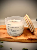 White Quartz crystal candle - White Sage & Lavender scent, luxury coconut wax candle for clarity and balance, handmade gift by Beyond Candle Store