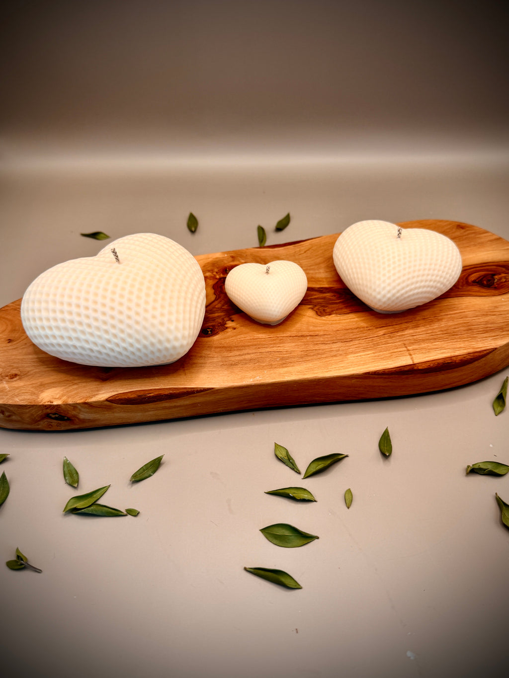 HEART Sculptural Candle Set | Soy Wax | Unscented Hand-Poured