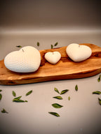 HEART Set sculptural soy wax candle set — unscented decorative candles by Beyond Candle Store