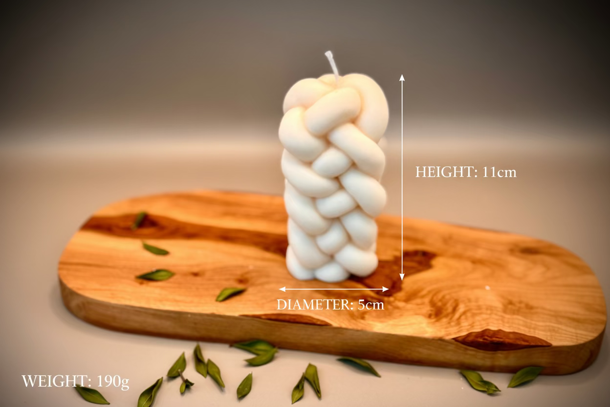 LAÇO Sculptural Candle | Soy Wax | Unscented