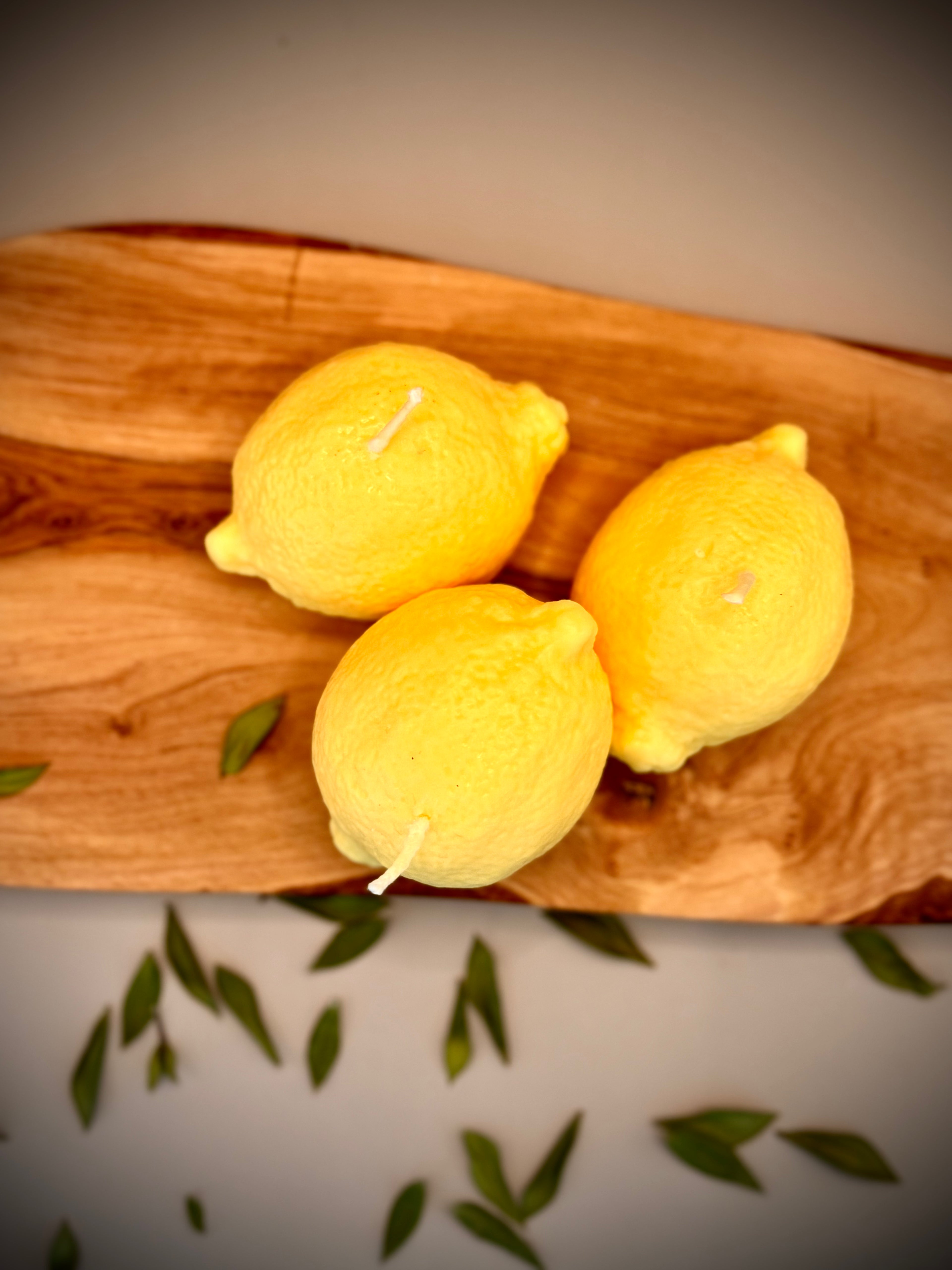 LEMON Sculptural Candle Kit | Soy Wax | Unscented