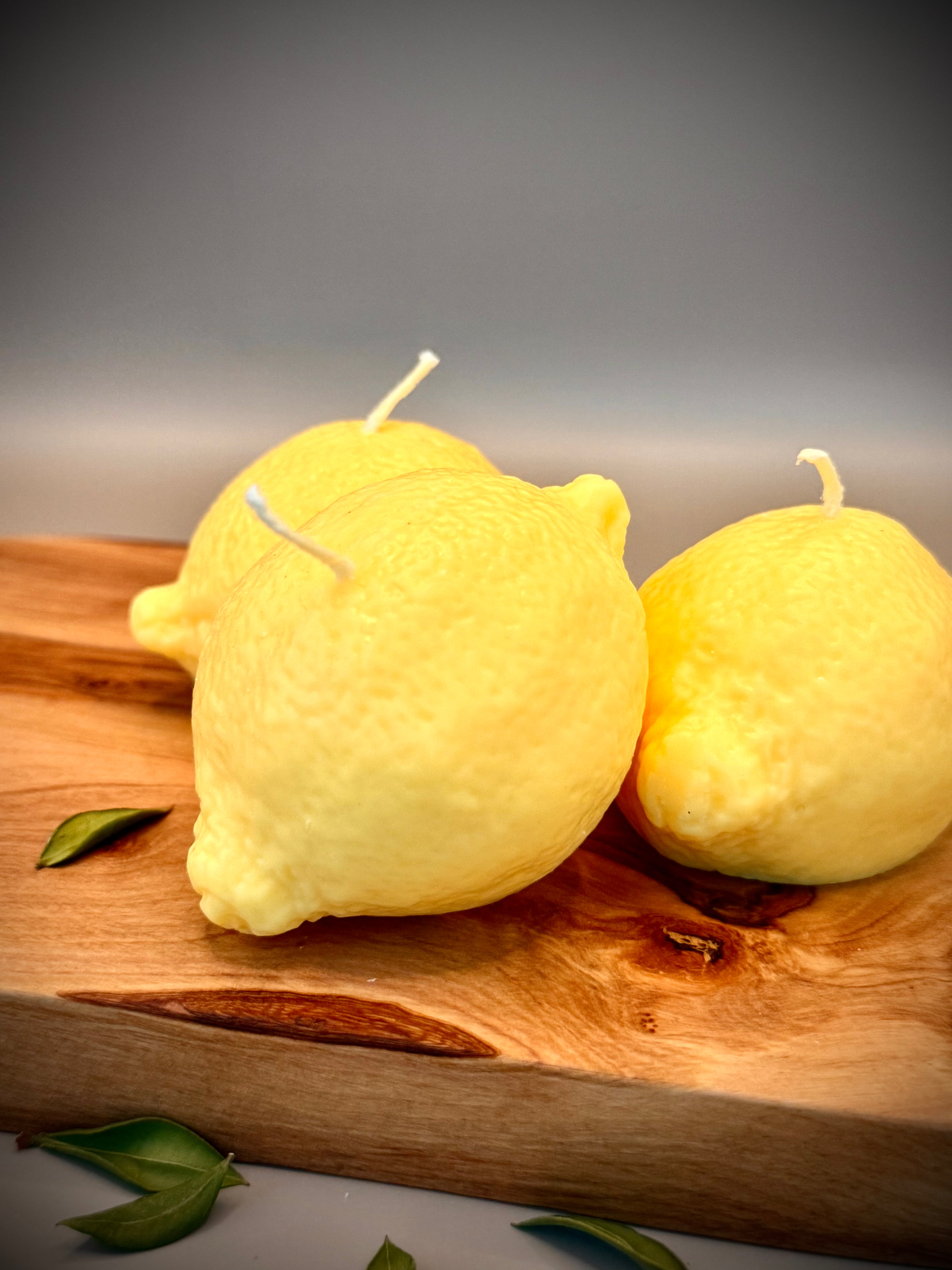 LEMON Sculptural Candle Kit | Soy Wax | Unscented