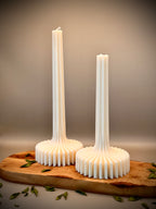 LOTUS sculptural lotus flower soy wax candle set — unscented decorative candles by Beyond Candle Store