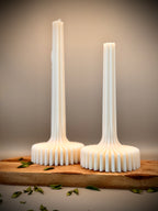 LOTUS sculptural lotus flower soy wax candle set — unscented decorative candles by Beyond Candle Store