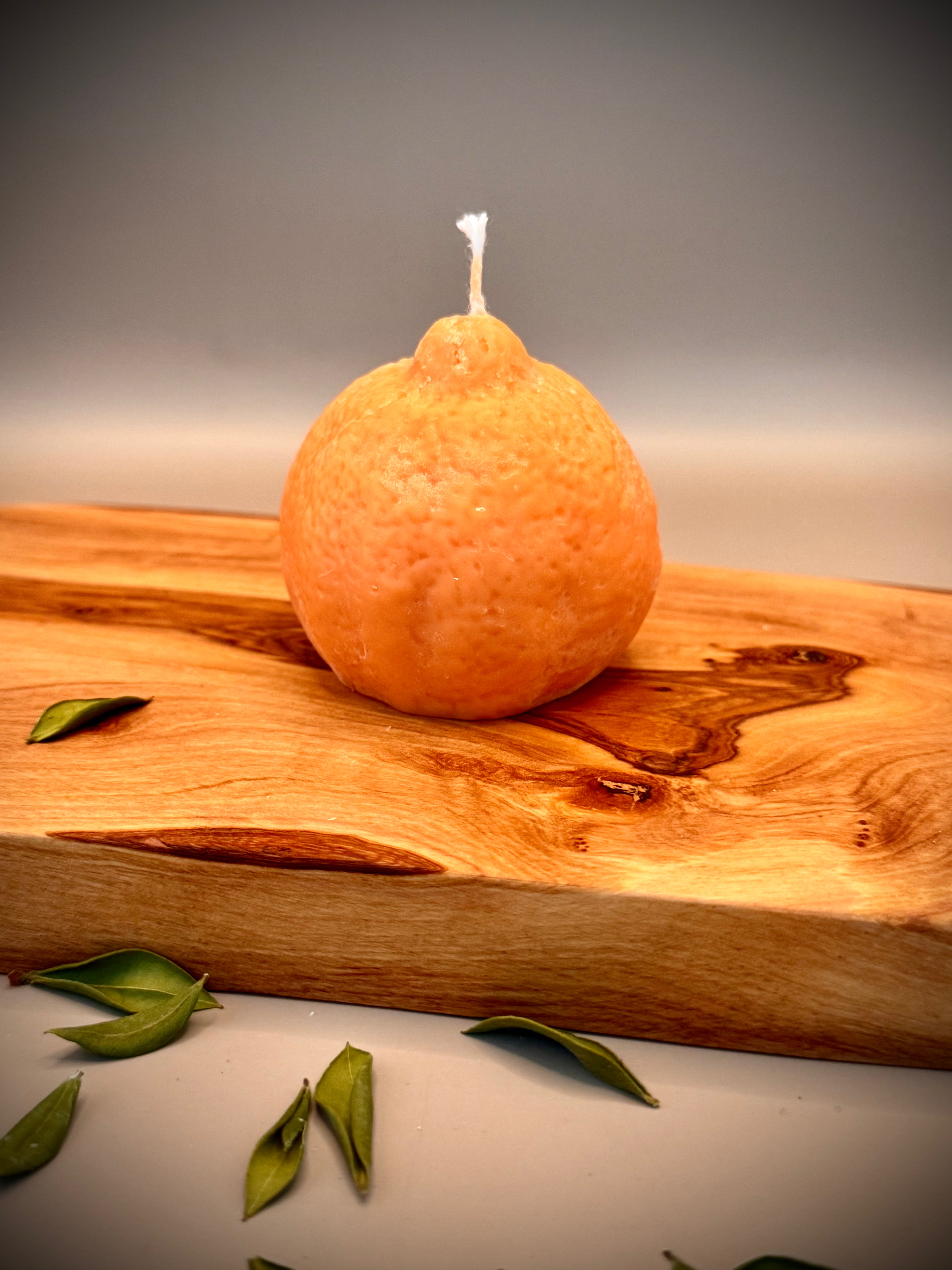 ORANGE Sculptural Candle | Soy Wax | Unscented