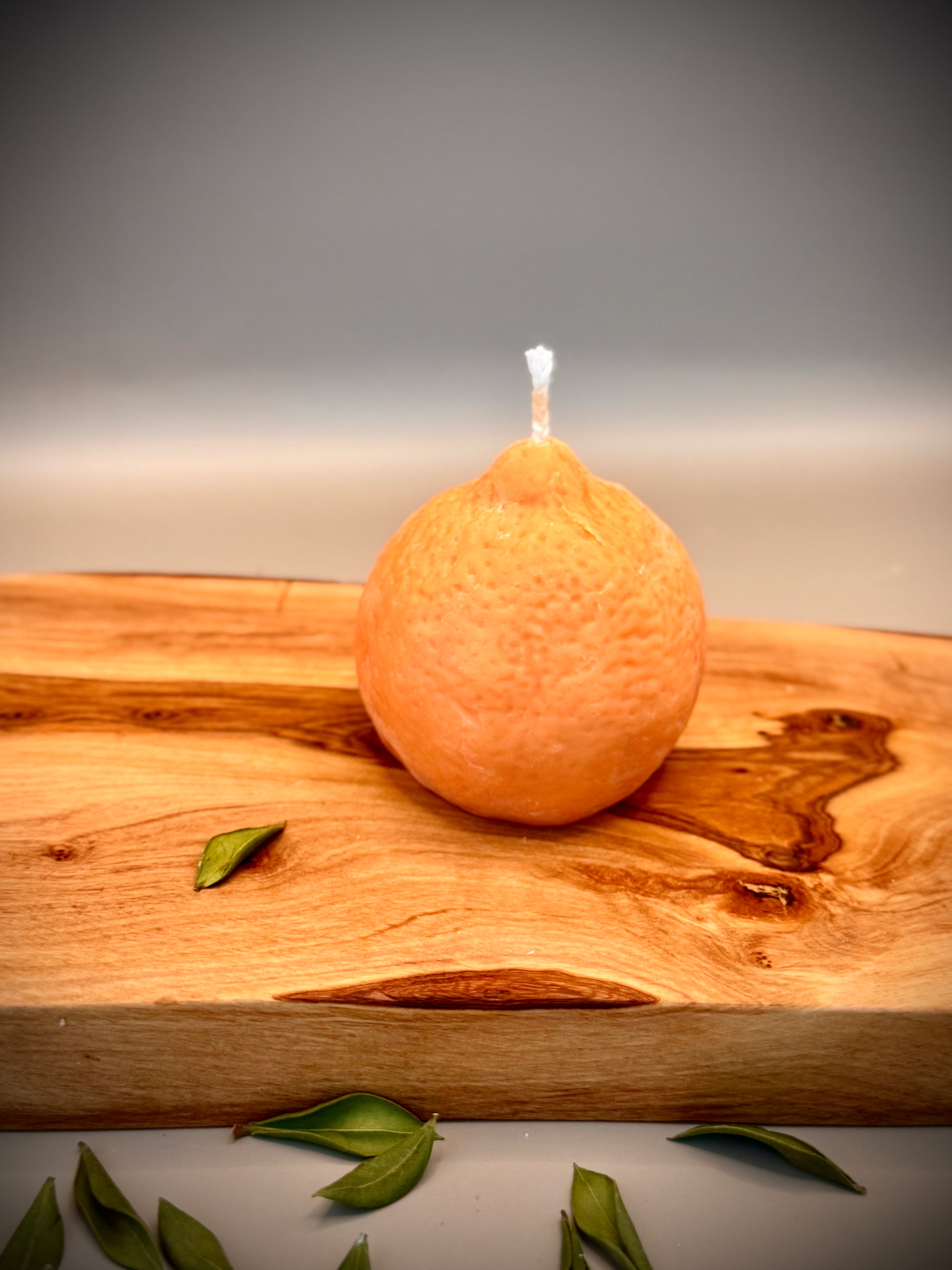 ORANGE Sculptural Candle | Soy Wax | Unscented