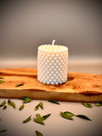 PEARL sculptural soy wax candle — unscented decorative candle by Beyond Candle Store