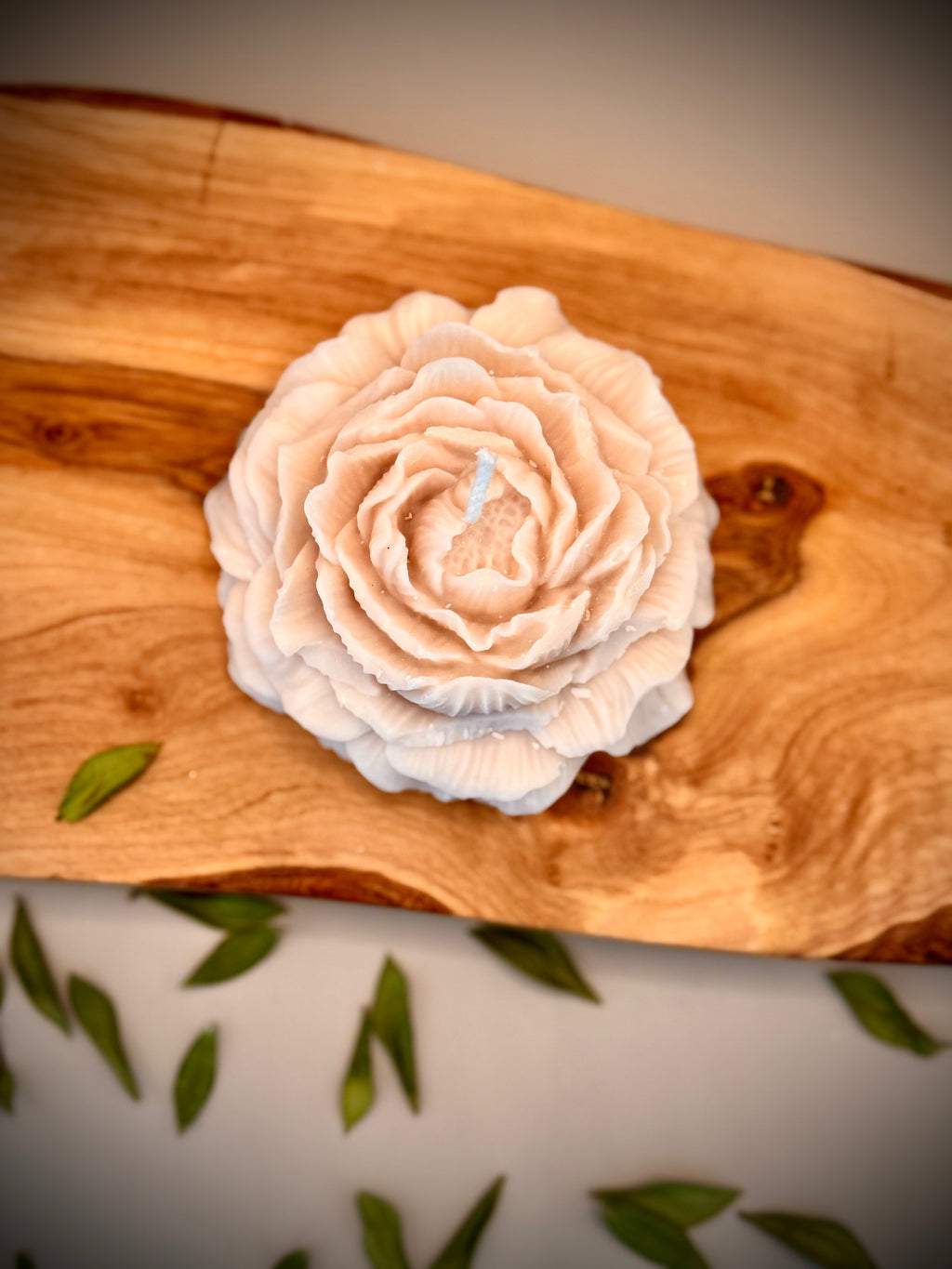 PEONY Sculptural Candle | Soy Wax | Unscented