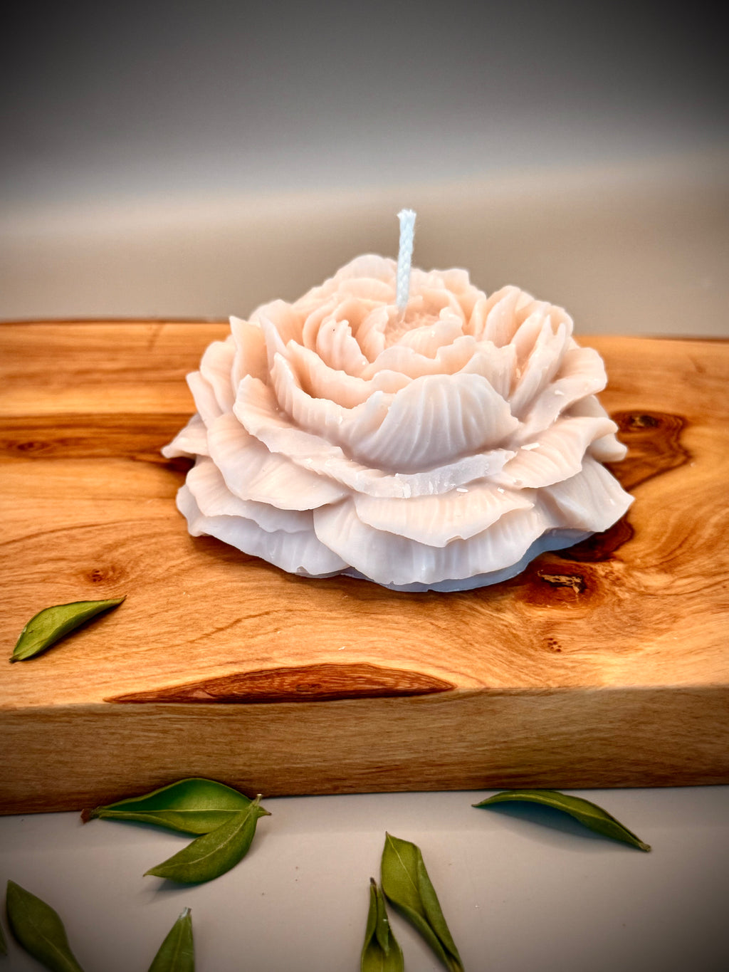 PEONY Sculptural Candle | Soy Wax | Unscented