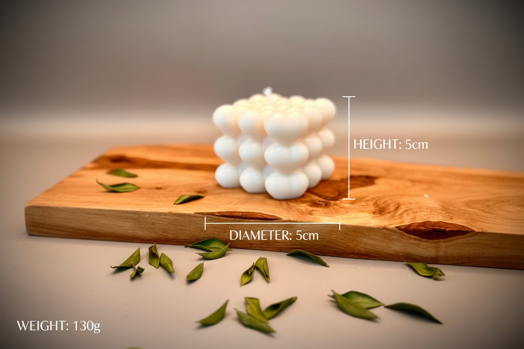 SQUARE HEART Sculptural Candle | Soy Wax | Unscented