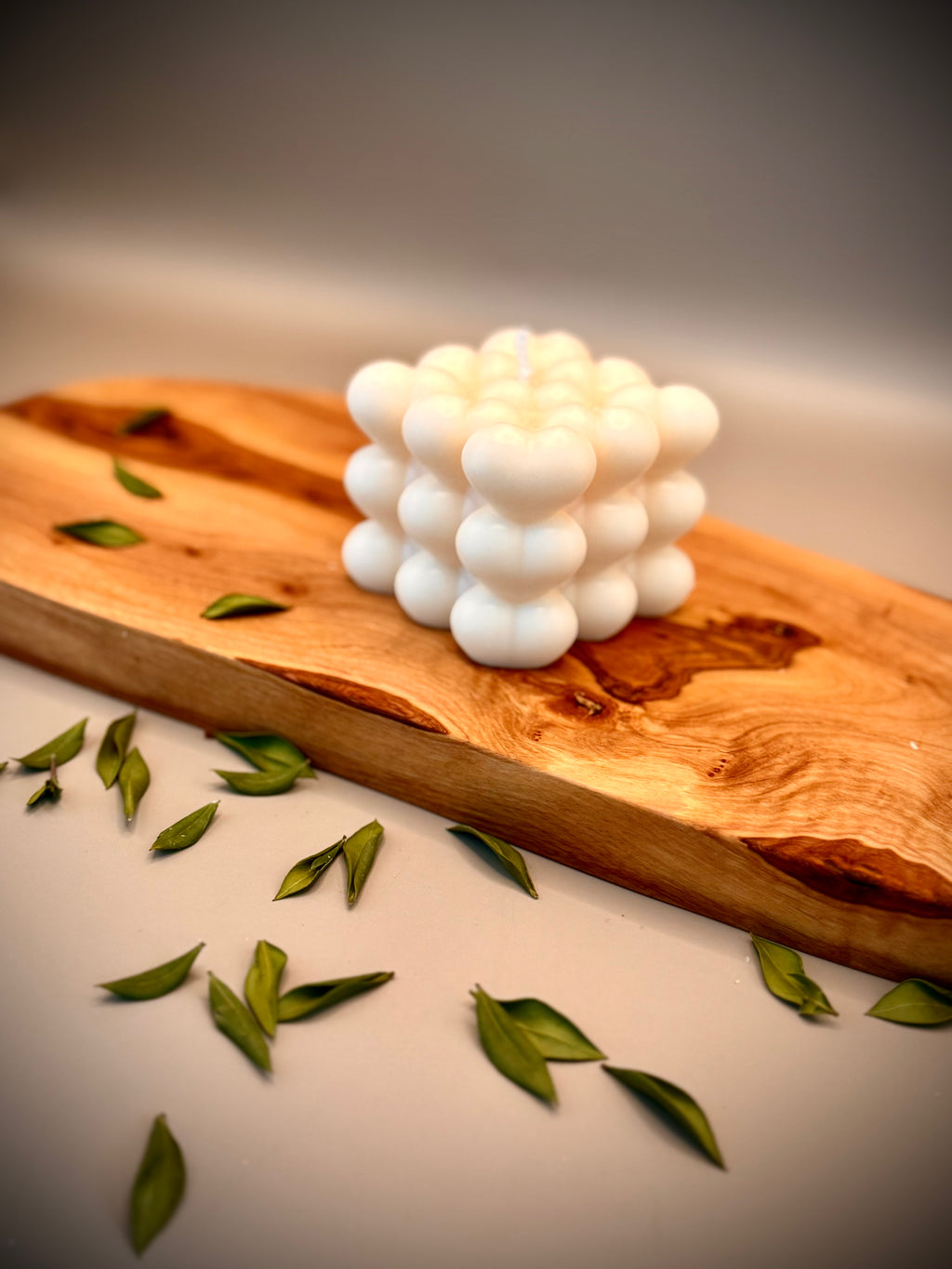 SQUARE HEART Sculptural Candle | Soy Wax | Unscented