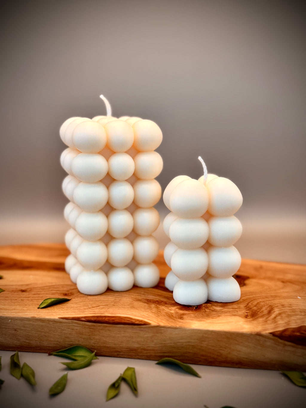 TOWER sculptural soy wax candle set — unscented decorative candles by Beyond Candle Store