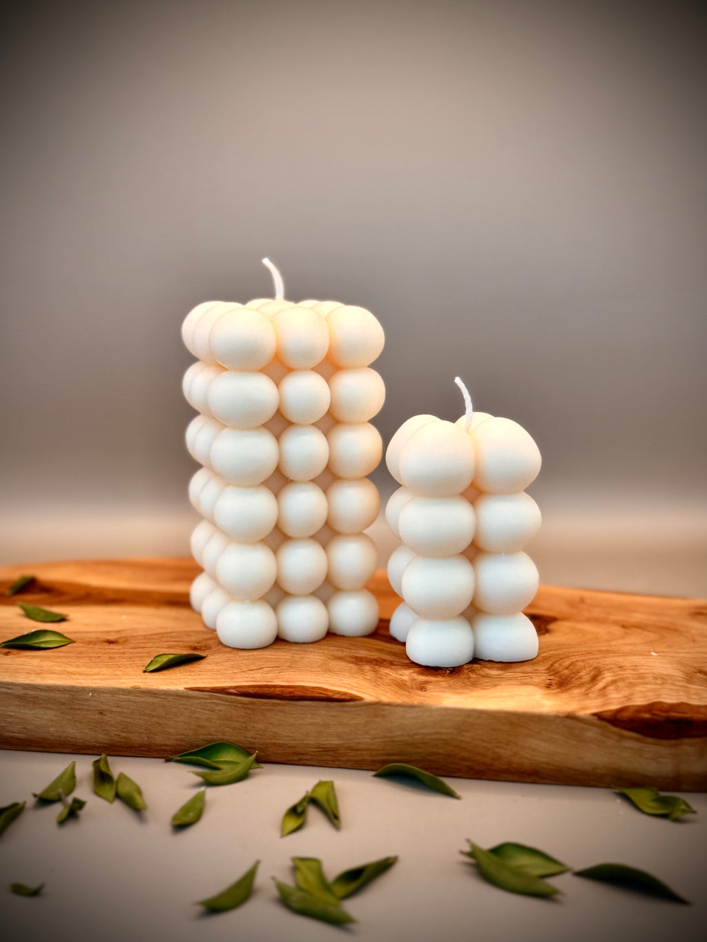 TOWER sculptural soy wax candle set — unscented decorative candles by Beyond Candle Store