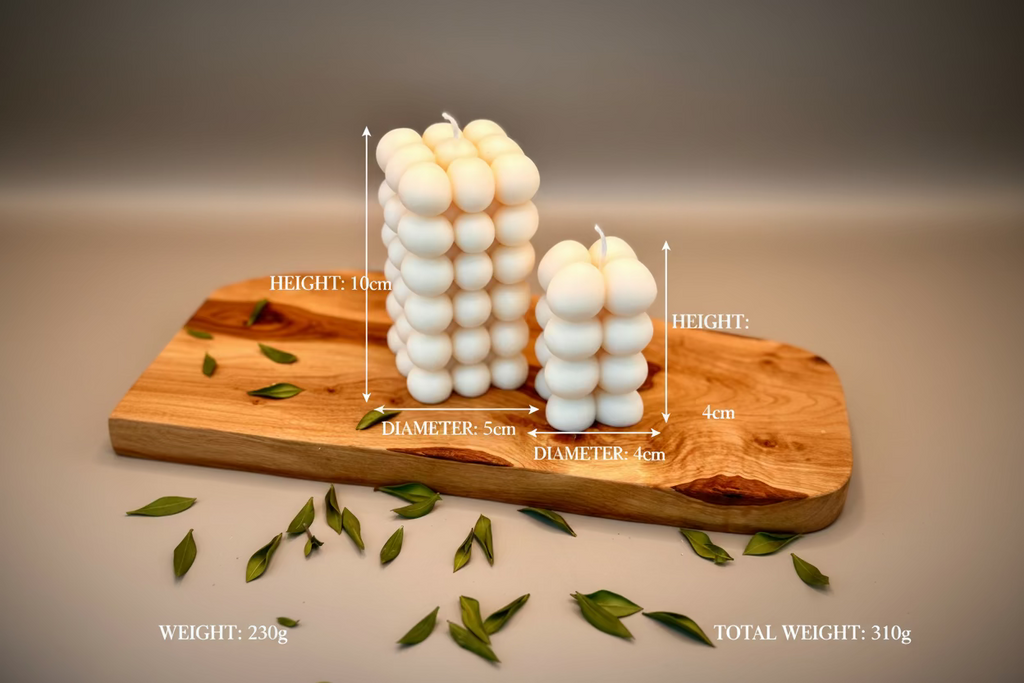 TOWER sculptural soy wax candle set — unscented decorative candles by Beyond Candle Store
