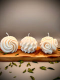 TRIADE sculptural soy wax candle set — unscented decorative candles by Beyond Candle Store
