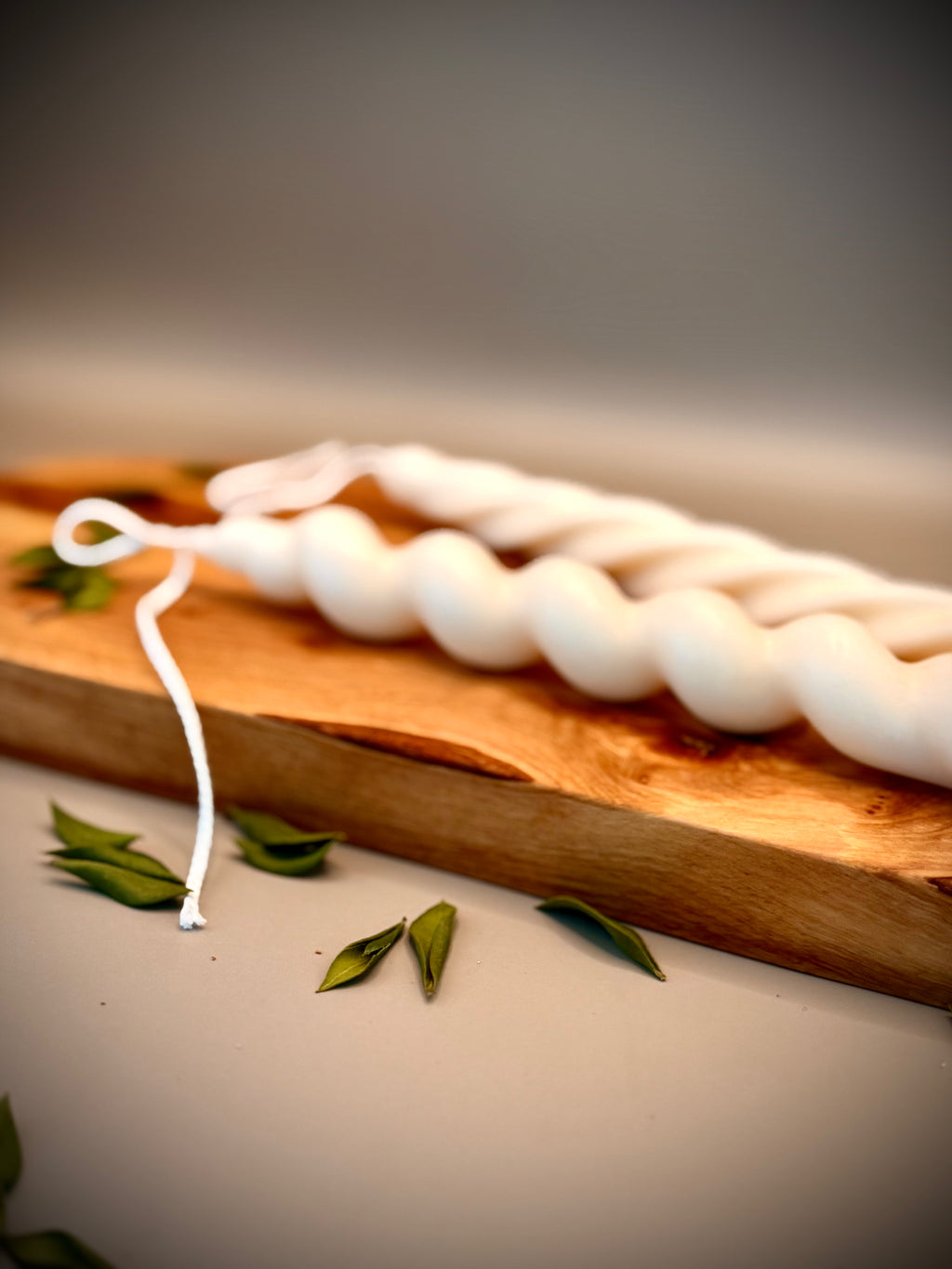 TWIST Sculptural Taper Candle | Soy Wax | Unscented