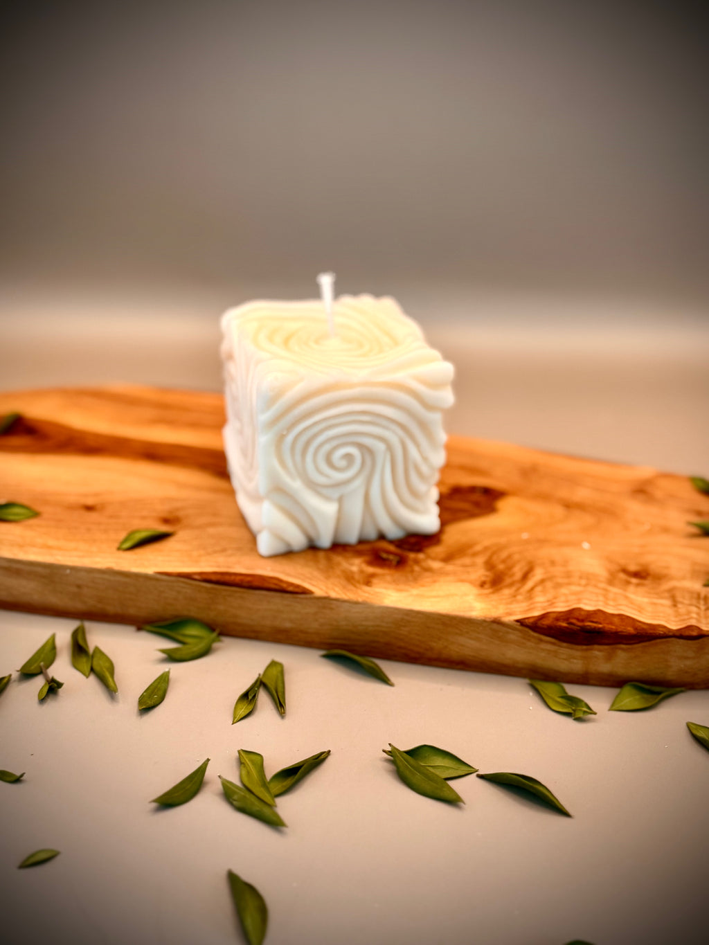 VORTEX sculptural soy wax candle — unscented decorative candle by Beyond Candle Store