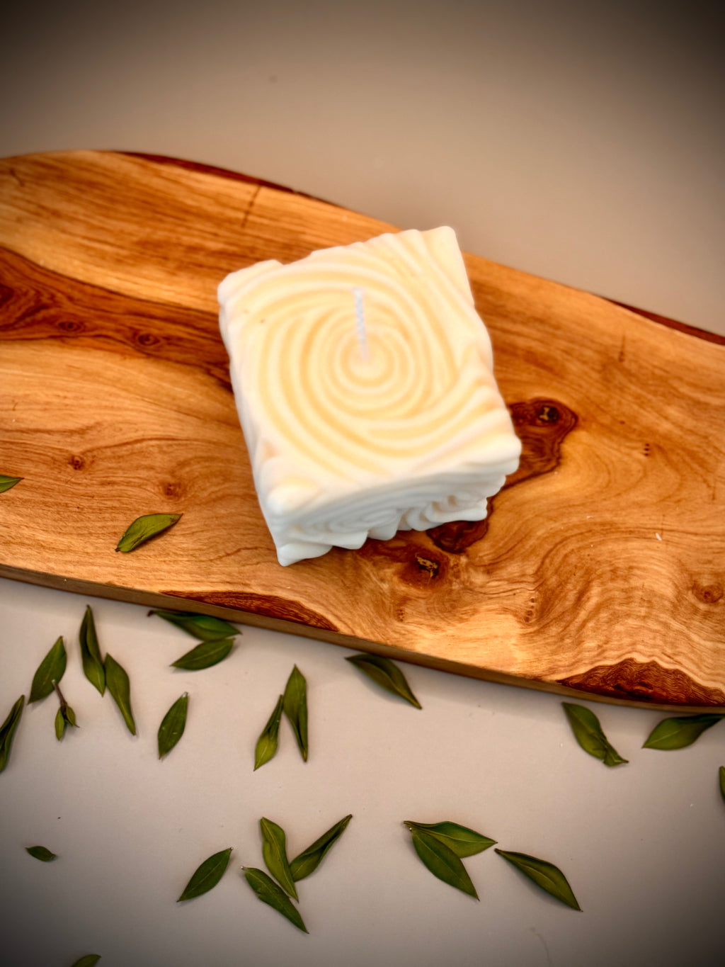 VORTEX sculptural soy wax candle — unscented decorative candle by Beyond Candle Store