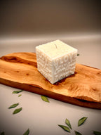 LOVE Cube sculptural soy wax candle — unscented decorative candle by Beyond Candle Store