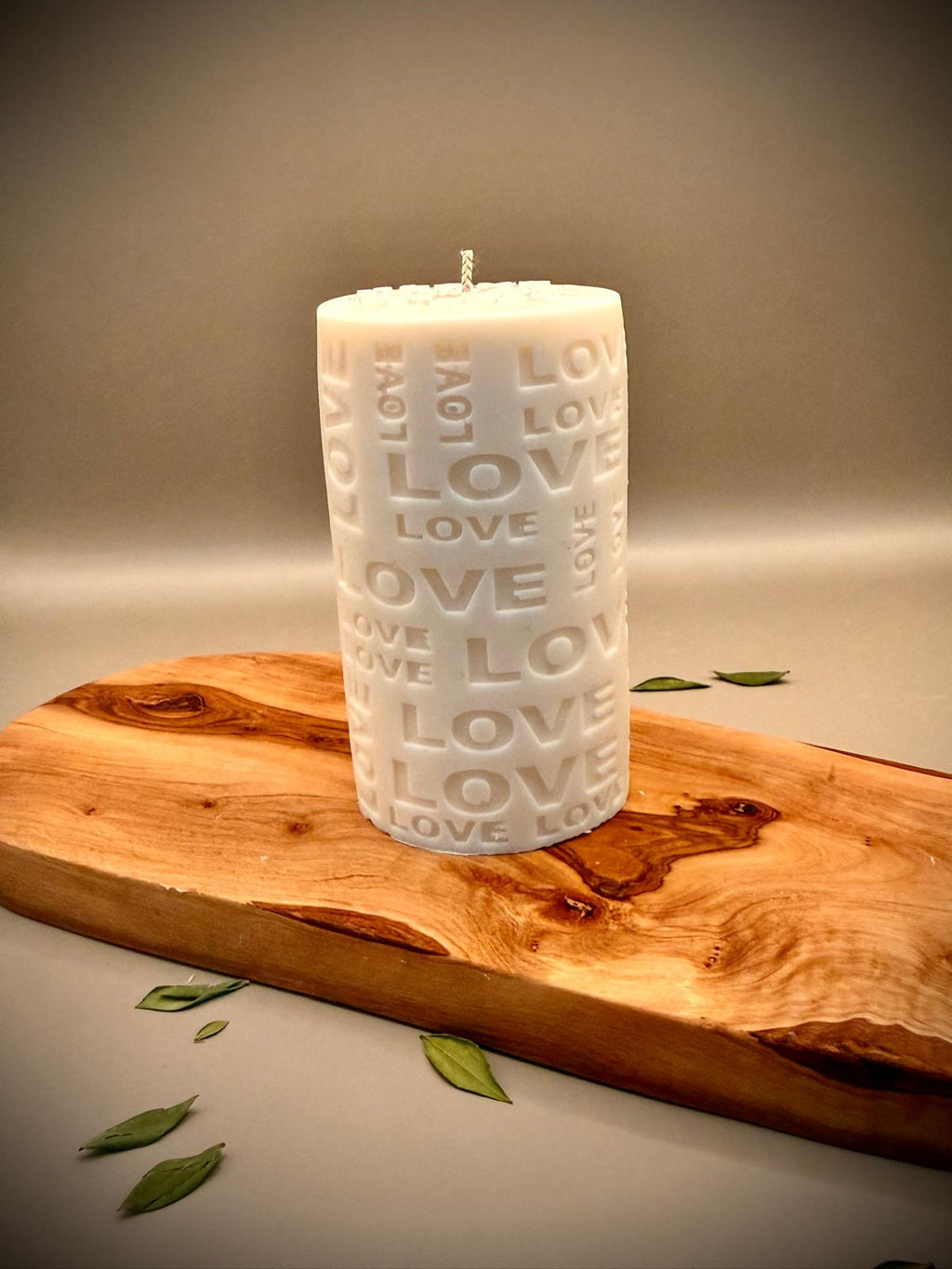 LOVE Pillar Candle | Soy Wax | Unscented