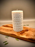 LOVE Pillar Candle | Soy Wax | Unscented